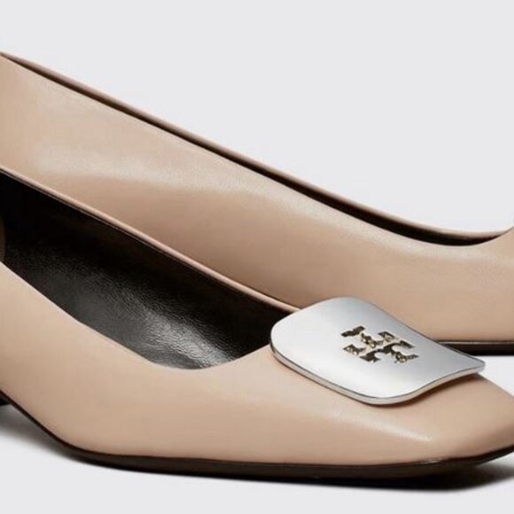 Brand New Tory Burch sz 9.5 GEORGIA pink brick 650 ballats pumps 154080 - Picture 2 of 6